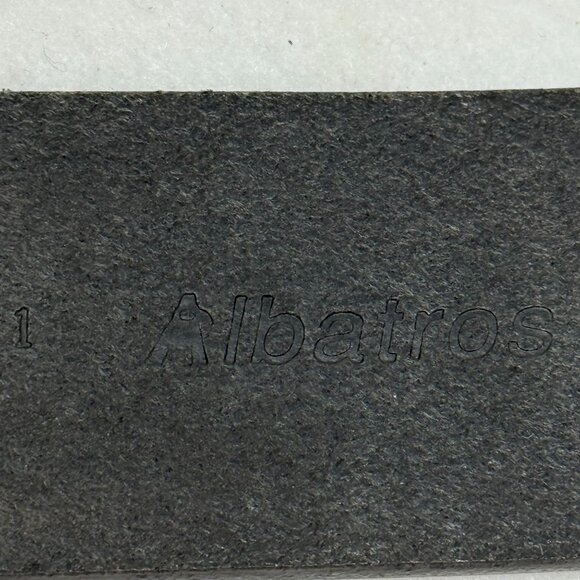 Albatros Black Leather Statement Belt Size Large Horsebit Style Equestrian Silve - Picture 4 of 5